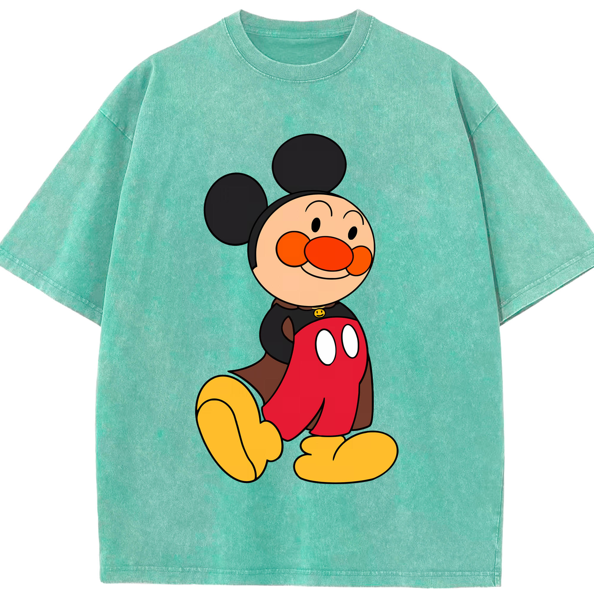 （画像用） アンパンマン Anpanman 綿100% ヴィンテージ風 半袖Tシャツ（フロントプリント）
